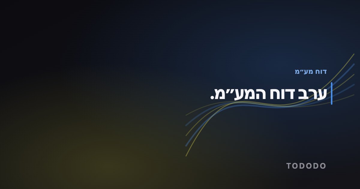 דוח מעמ — ערב דוח המע״מ.